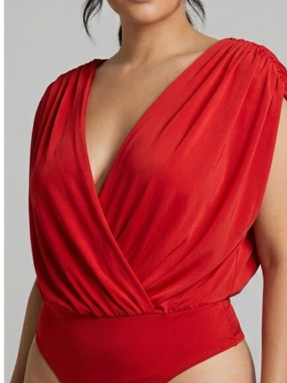 Windsor Red Surplice Bodysuit